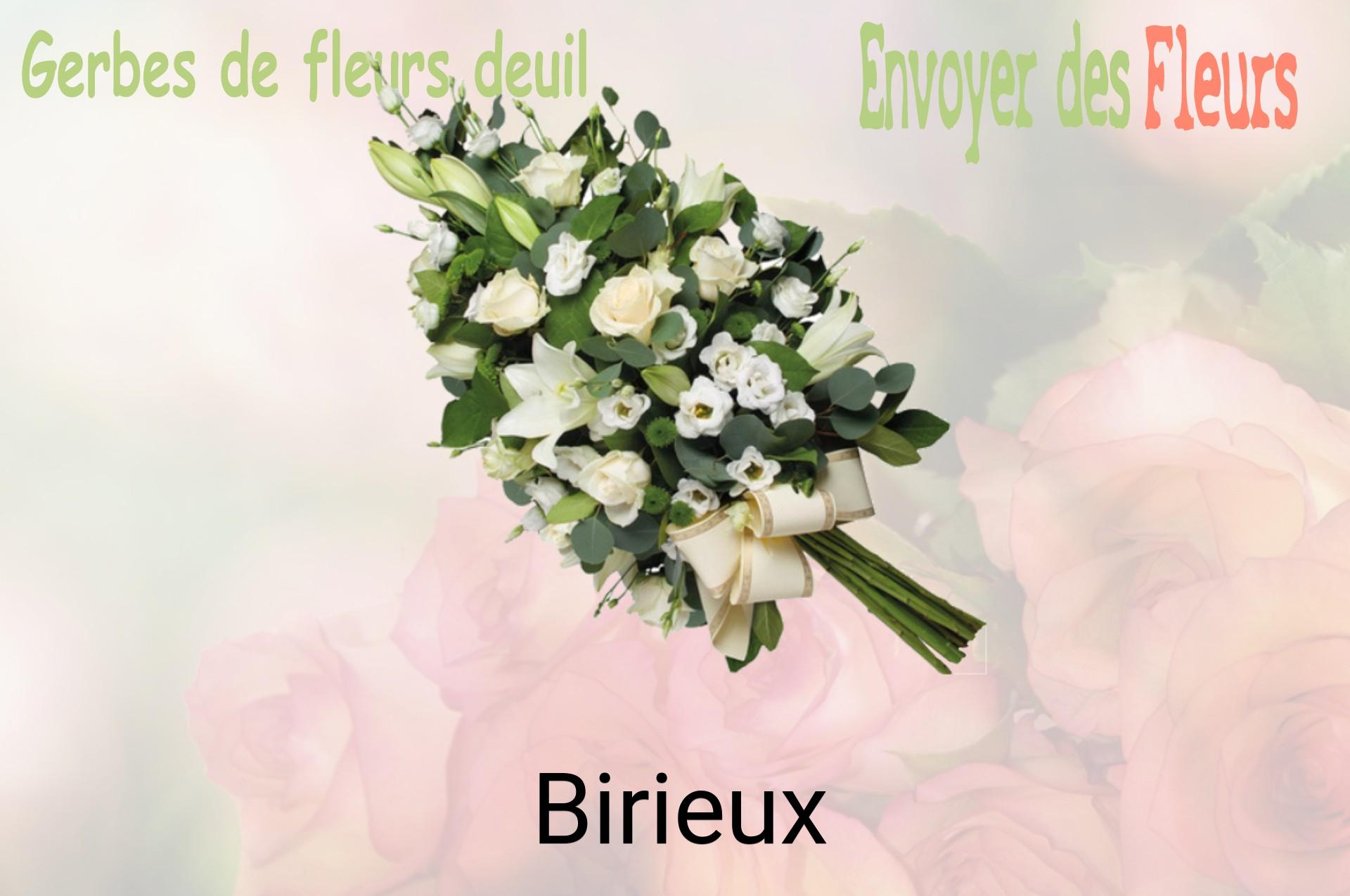 Gerbe de fleurs de deuil livrée à Birieux